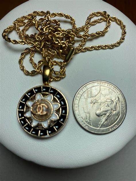 chanel button jewelry ideas|repurposed Chanel button necklace.